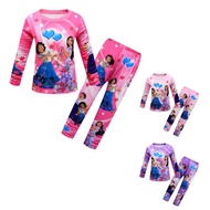 TB2 Encanto Girls Sleepwear Set Pajama for Kids Cotton Long Sleeve Cute Cartoons Clothes 100cm-140cm