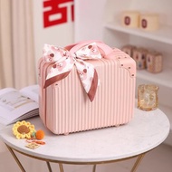 粉紅迷你手提行李箱 含絲巾