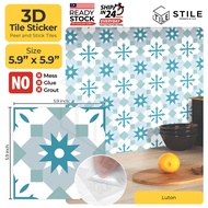 Luton 3D Tiles Sticker Kitchen Bathroom Wall Tiles Sticker Self Adhesive Backsplash Clever Mosaic 5.9x5.9inch