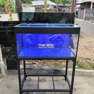 Aquarium 100x50x50 full 8mm + rak holo 4x4 2 susun