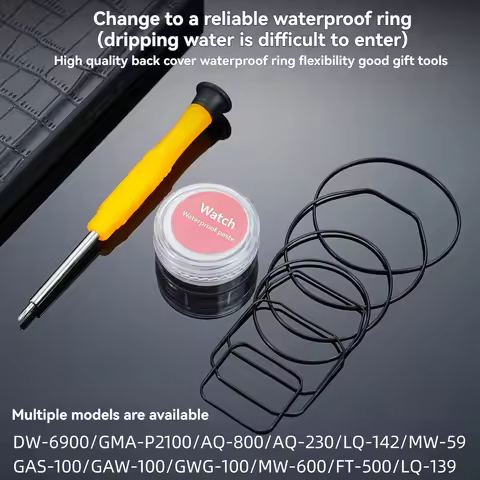 For Casio DW-6900 DW6900 AQ-800 LQ-142 GWG-100 FT-500 GAW-100 LQ-142 Watch Back Cover Waterproof Rin