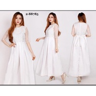 Long Dress Sidi/ Gaun Panjang Putih/Long Dress Putih