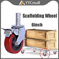 Heavy Duty Scaffolding Rubber Wheel Scaffolding Caster Wheel 6 Inches and 8 Inches