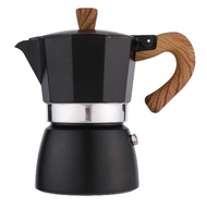 Moka Pot Coffee อลูมิเนียม คุณภาพเดียวกับของอิตาลี (ด้ามจับเป็นพลาสติกลายไม้) Mocha pot มอคค่าพอต กาแฟ