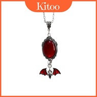 Gothic Vampire Bat Necklace With Stylish Pendant For Female Outfit Summer