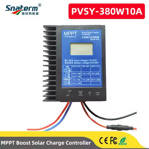 MPPT Solar Electric Car 48V60V72V Boost Charger Controller For Lithium battery Solar Panel 380W 12-5