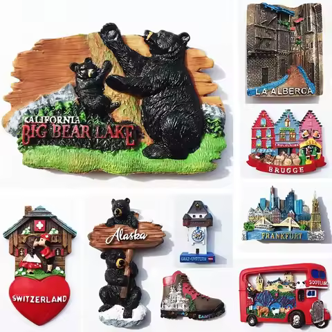 Travel Magnets California Alaska Ireland Scotland New York Spain Switzerland Austria Tokyo Amsterdam