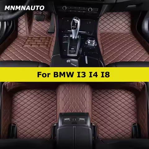 MNMNAUTO Custom Car Floor Mats For BMW I3(I01) I4(G26) I8(I12) Auto Carpets Foot Coche Accessorie