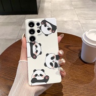 Cartoon Cartoon ins Four Pandas Compatible Samsung S25Ultra/S24Ultra Hard Shell All-Inclusive Anti-P