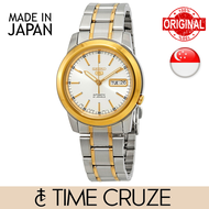 [Time Cruze] Seiko 5 SNKE54J1 Japan Made Automatic Gold Tone Stainless Steel Men Watch SNKE54J SNKE54