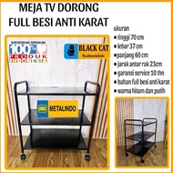 TV RACK MINIMALIST TV TABLE/ MULTIPURPOSE/ - BLACK Drawer Drawer