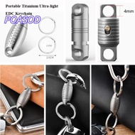 MAYSHOW Titanium Alloy Keychain, Portable Ultra-light Brass Keychain,  360° Rotatable EDC Keyring Ou