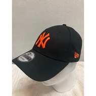 New Era 9Forty NY Black cap Orange Logo & UV