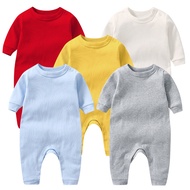 0-12M Onesie Children's Long-Sleeved Onesie Baby Toddler Shoulder Button Onesie