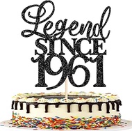 1 Pack Cake Decoration 65th Birthday Cake Decoration Glitter Legend Since 1961 Cake Topper for Happy