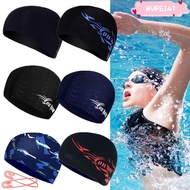 WUPEI47AD Pool Bathing Hats Ears Pleated Hot Flowers Printed Elastic Nylon Turban