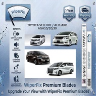 [WiperFix] Toyota Vellfire Alphard Wiper 2008 TO 2015  - 2020 ABOVE - ANH20 / ANH 30- SILICONE WIPER