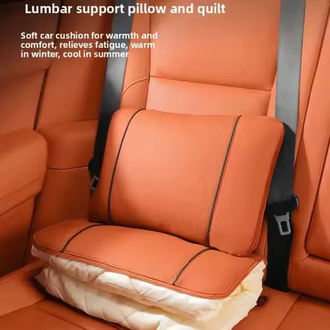 Car Pillow Blanket Two-In-One Support Air Conditioning Lumbar Support Multifunctional Pillow Blanket
