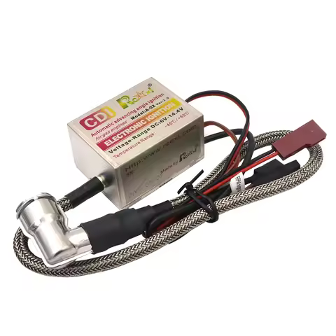 Rcexl Single Ignition CDI CM6-10mm 90 DegreeSpark Plug Special for DLE Gas Petrol Engine DLE20/DLE30