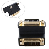 DVI2+5 Male to Female Adapter 90 Degree Elbow Right Angle DVI Male Female Adapter Gold-Plated DVI-D 