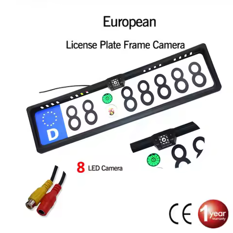 2026 Exceptional EU European License Plate Frame Camera - Waterproof Night Vision for Car Rear View