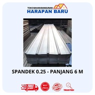 Atap Spandex / Spandek 0.25 Ukuran 6 Meter
