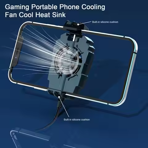 G6 Mobile Phone Cooler Radiator Fan Clip Turbo Quiet Game Pad Holder Stand Radiator Mute Fan Cooling