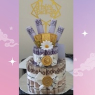 Buket uang kue susun money bouquet hadiah ultah anniv wisuda lucu unik