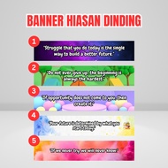 BANNER HIASAN DINDING KELAS, TADIKA, PRASEKOLAH, PASTI, SEKOLAH