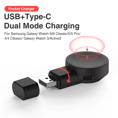 Dock Charger Adapter wireless USB Charging Cable Cord Stand For Samsung Galaxy Watch 6 Watch5 Pro Wa