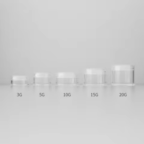 1PC 2g/3g/5g/10g/15g/20g Empty Plastic Cosmetic Makeup Jar Pots Transparent Sample Bottles Eyeshadow