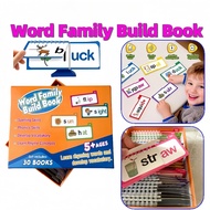 Word Family Flip Book 30-Pack - Phonics Flash Cards Alphabet Rhyming Words English Reading Preschool