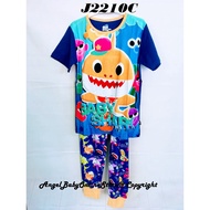 🇲🇾 210C J2 HEYOU Boy Cartoon Cotton Sleepwear Pajamas Set Baby Shark (8y, 9y, 10y, 11y, 12y)