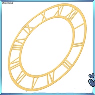 Mirror Digital Clock Round Shaped Wall Circle Stickers 25.00X25.00X0.20CM Golden