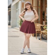 [Moira Looks] B277 Talent Skort Half Ripple Button | Skort BIG Size