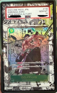 One piece optcg Op06 psa10 PSA10 Roronoa Zoro manga alt art 索隆漫畫