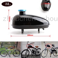 3L Motorized Bicycle Petcock Fuel Gas Tank Cap For 80cc 60cc 66cc 49cc Engine Fuel Gas Tank+Cap Moto
