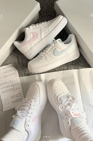 Nike Air Force 1 Low 女裝 粉藍 粉紅 變色龍紋 nike shoes size 36--39