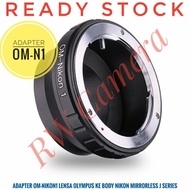 _ Adapter Om-N1 Olympus Lens To Body Nikon 1 Mirrorless J1 J2 J3 J4 J5