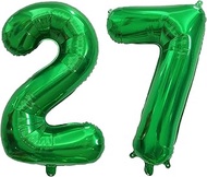 DUXUANT Green 27 Number Balloon,40 Inch Number Balloon Foil Balloon Number 27 Jumbo Giant Balloon fo