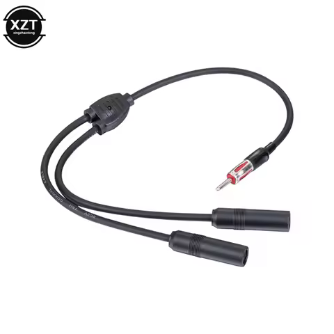 Car Antenna Cable Adapter 1 to 2 Radio Antenna Splitter Extension Cable Meet More Connectivity Needs
