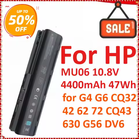 MU06 10.8V 4400mAh 47Wh Laptop Battery For HP G4/6 CQ32 42 62 72 CQ43 630 G56 DV6 Notebook Battery H