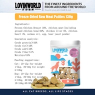 LOVINWORLD Pet Freeze Dried Cat Snacks Chicken Breast 100g Cat Grass Sticks 120g