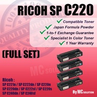 (FULL SET) Ricoh Aficio Compatible Colour Laser Toner Cartridge SP C220 220 Aficio SP C220A / SP C22