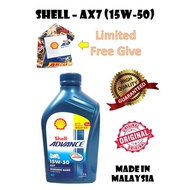 Shell Advance AX7 (15W50) Semi Synthetic (100% ORIGINAL) Engine Oil 4T Motorcycle / Minyak Hitam Motor