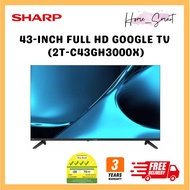 Sharp 2T-C43GH3000X 43-inch Full HD Google TV - Black [Includes Delivery and Set-up + Free Digital A