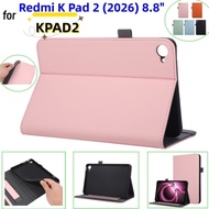 Tablet protective case For Xiaomi Redmi K Pad 2 (2026) 8.8 inch Model K PAD 2 Leather Flip Stand For