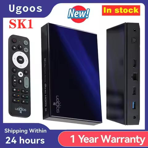 Ugoos SK1/SK1 Lite Smart TV Box Android 14 Amlogic S928X-K 8GB 128GB Wifi6 BT5.2 1000M Set Top Box D