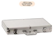 [Loviver] Chip Carry Case Chip Set Box Solid Portable Aluminum Alloy Box for Travel Household Dealer