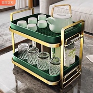 Double Layer Cup Holder Cup Storage Rack Tea Cup Living Room Desktop Tray Water Household Glass Drai